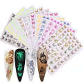 Hot-sale Mixed Color Butterfly Nail Stickers Custom Nail Wraps 3D Art Butterfly Designers Laser Nail Stickers